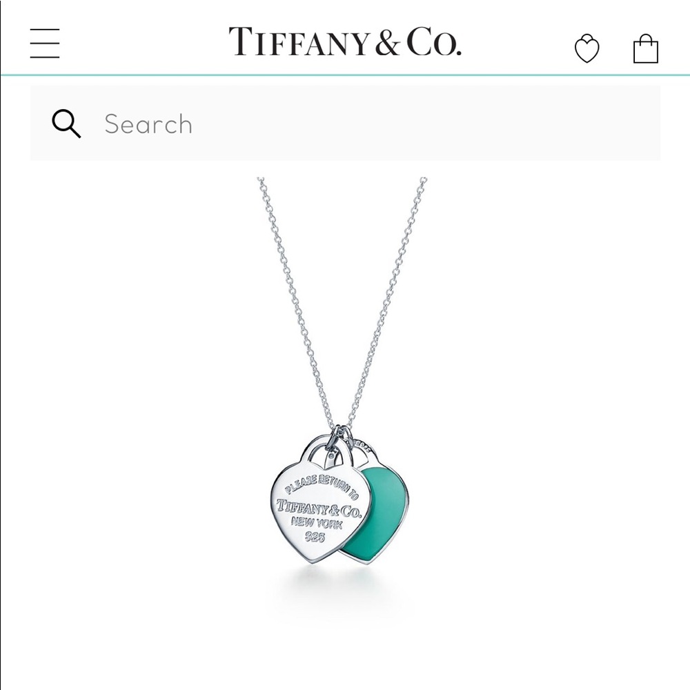 Tiffany’s Double heart tag pendant.